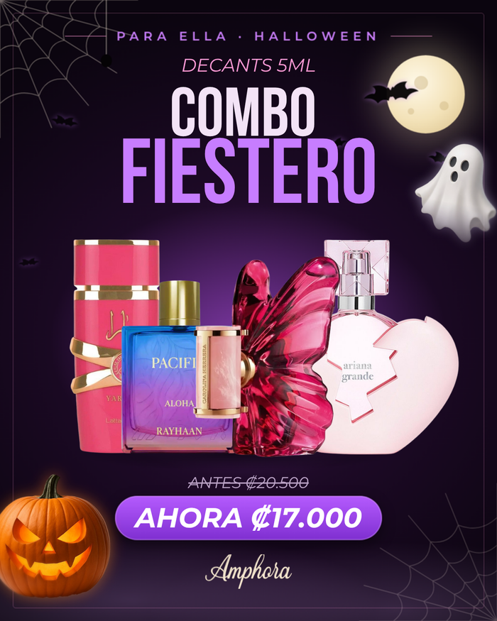 Combo Fiestero Para ella · Halloween: 4 decants de 5 ml
